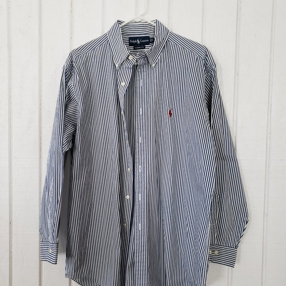 Ralph Lauren Button up Striped Shirt - Size 16 32/33